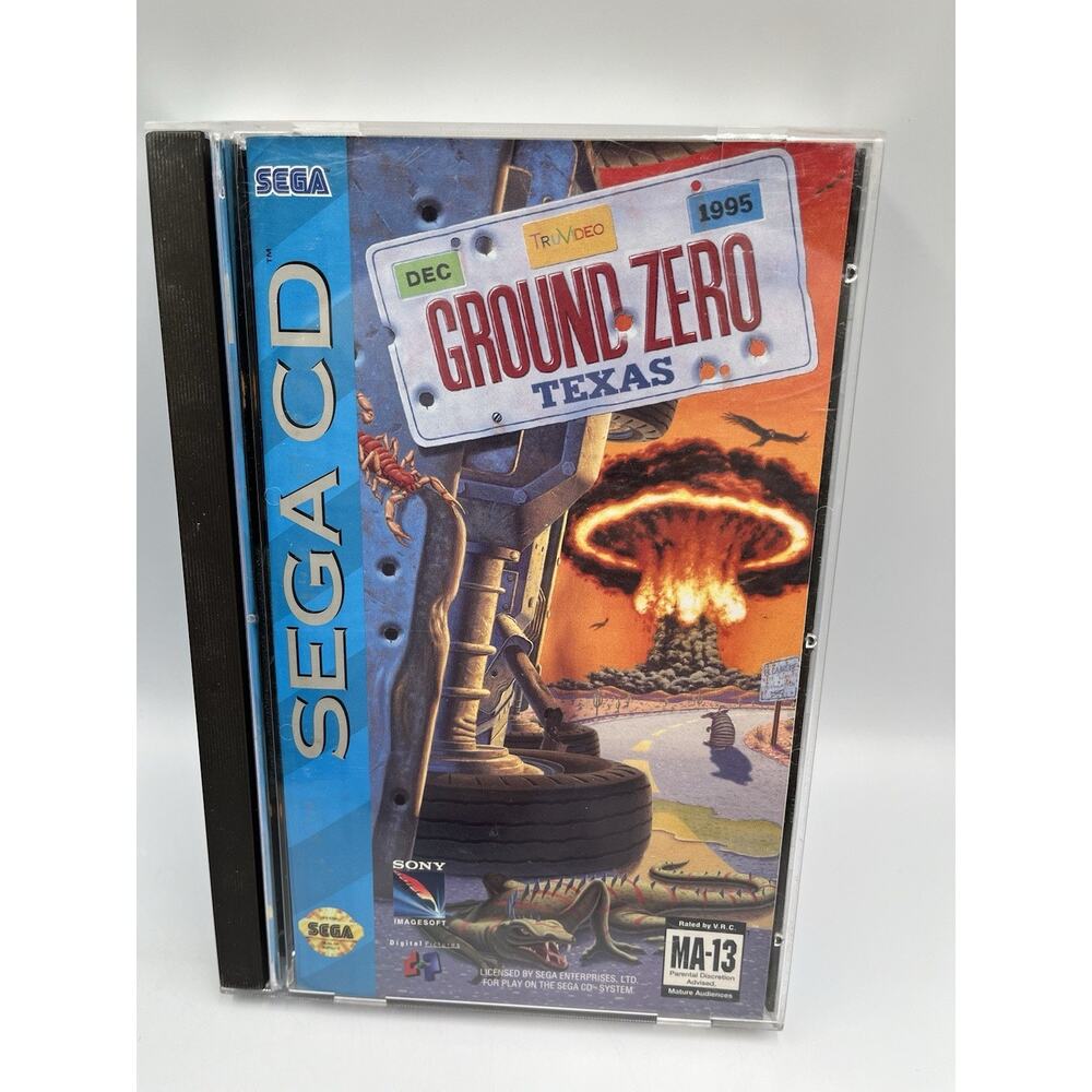 Ground Zero Texas (Sega CD, 1993) Complete With Foam!